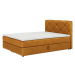 Expedo Čalouněná postel boxspring SCARLETT + vrchní matrace, 180x200, itaka 33