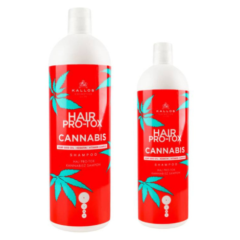 Kallos PRO-TOX Cannabis Hair Shampoo - šampon na vlasy s konopným olejem 1000 ml
