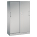 C+P Skříň s posuvnými dveřmi ASISTO, výška 1617 mm, šířka 1000 mm, bílý hliník/bílý hliník
