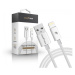 Kabel RhinoTech s nylonovým opletem USB-A na Lightning 2,4A 1M, bílá