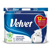 Velvet Soft White toaletní papír 3 vrstvy 12 rolí