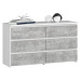 Ak furniture Komoda CL 100 cm 6 zásuvek bílá/beton