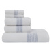 Soft Cotton Dárková sada ručníků a osušek AQUA Bílá / tyrkysová výšivka Sada (2ks malý ručník 33