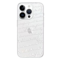 iSaprio Handwriting 01 pro white pro iPhone 15 Pro