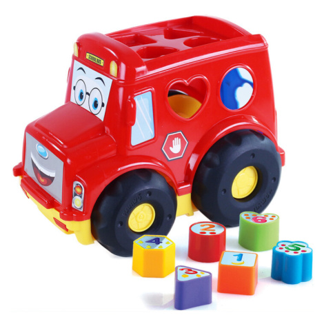 RAPPA - Vkládačka BABY autobus pro nejmenší červený
