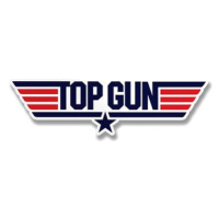 Hybris Production AB Samolepka Top Gun Logotype 12 cm