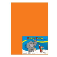 Kreslicí karton barevný A2 - 180g - 10 ks - oranžový