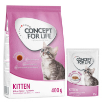 Concept for Life Kitten 400 g + kapsičky 12 x 85 g za skvělou cenu - Kitten 400 g + 12 x 85 g Ki