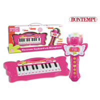 Bontempi Mini klávesnice a mikrofon Karaoke 35 x 10 x 3,5 cm