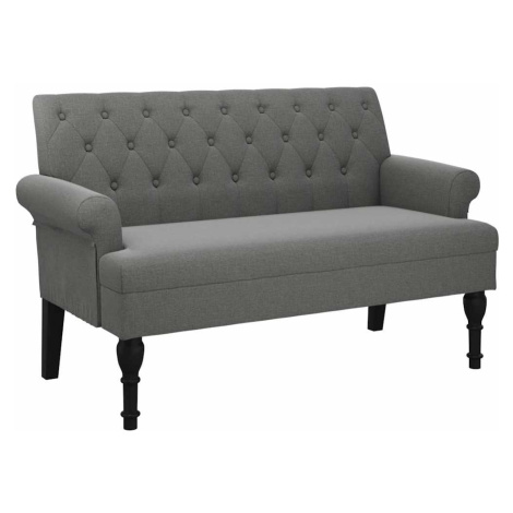 vidaXL Lavice s opěradlem tmavě šedá 120 x 62 x 75,5 cm látka