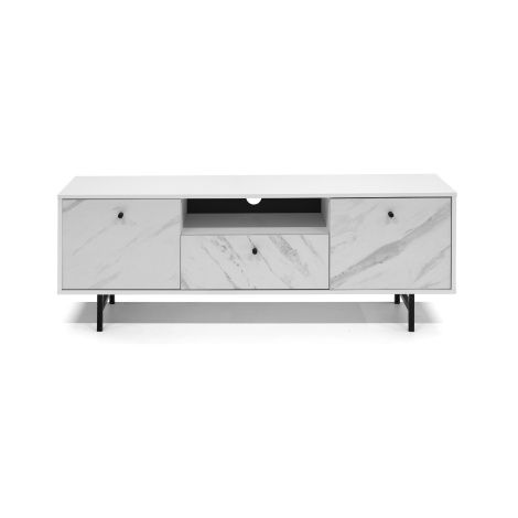GAB Televizní skříňka VEROLA RTV, 150 cm Barva dřeva: Bílá Mramor GAB nábytek