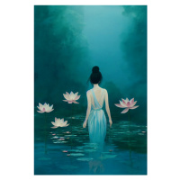 Ilustrace In The Pond, Treechild, 26.7 × 40 cm