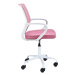 Otočná židle FD-6, bílá/růžová