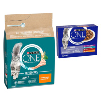 PURINA ONE granule, 2,8 kg + 8 kapsiček Purina ONE zdarma - Adult kuře & celozrnné obiloviny (2.