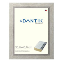 DANTIK rámeček 30 × 40, CARRARA Bílý plexi čiré