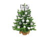 Ozdobený stromeček BÍLÉ VÁNOCE 60 cm s LED OSVĚTELNÍM s 27 ks ozdob a dekorací