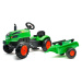 FALK Šlapací traktor 2048AB X-Tractor s přívěsem a otevírací kapotou - zelený