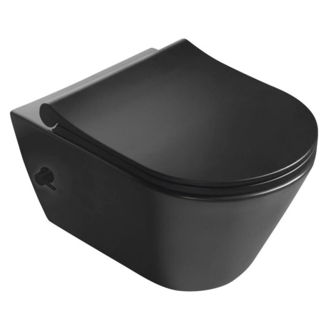 Sapho - Závěsné WC s bidetovou sprškou keramika/matná černá 100315-110