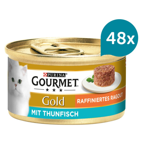 Gourmet Gold Raffiniertes Ragout – tuňák 48 × 85 g