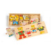 Bigjigs Toys Dřevěné oblékací puzzle v krabičce Medvědí rodinka