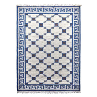 Diamond Carpets koberce Ručně vázaný kusový koberec Geo DESP P82 Silver Blue - 80x150 cm