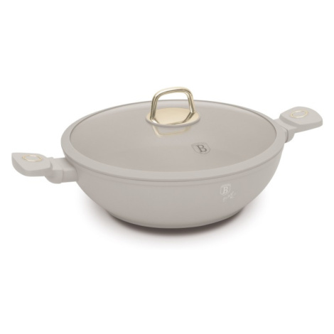 BERLINGERHAUS Pánev WOK s titanovým povrchem a poklicí 30 cm Sahara Collection BH-8065 Berlinger Haus