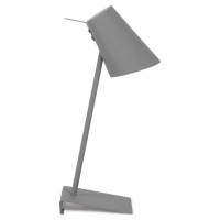 Šedá stolní lampa s kovovým stínidlem (výška 54 cm) Cardiff – it's about RoMi