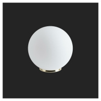 OSMONT 50541 BIANCA 3 stolní skleněná lampa mosaz leštěná / bílá IP40 60W E27