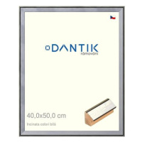 DANTIK rámeček 40 × 50, INCLINATA colori Bílý sklo čiré