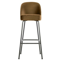 Sametová barová židle v hořčicové barvě 103 cm Vogue – BePureHome