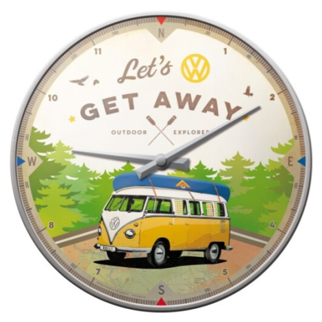 Hodiny Volkswagen VW Bulli - Let‘s Get Away POSTERSHOP