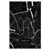 Mapa Ghent black, (26.7 x 40 cm)