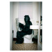 Fotografie Gorilla Uses a Vintage Bathroom While, RyanJLane, 26.7 × 40 cm