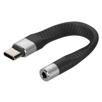 AlzaPower FlexCore USB-C (M) to 3,5mm Jack (F) černý