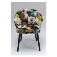 KARE Design Barevná čalouněná židle s područkami Peony Yellow