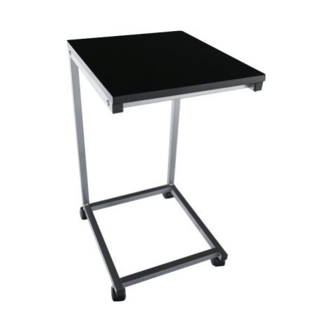 Příruční stolek MANNY, černá/kov stříbrná FOR LIVING