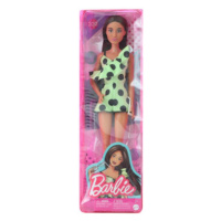 Popron.cz Barbie Modelka - limetkové šaty s puntíky HJR99