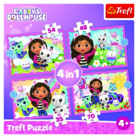 Trefl Puzzle 4 v 1 Gábinin kouzelný domek - dobrodružství