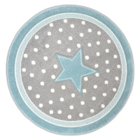 Kusový vzorovaný koberec DIAMOND - BLU STARS Ø 120 cm Multidecor