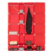 Divero Úsporný zásuvný regál - 161 x 127 x 37 cm, červený