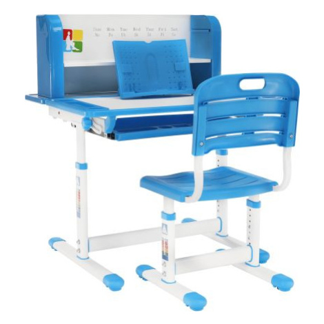 Rostoucí psací stůl a židle Creativ modrá/bílá FOR LIVING