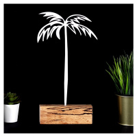 Hanah Home Kovová dekorace Palm 35 cm bílá