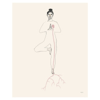Ilustrace Yoga roots, Amanda Leon, (30 x 40 cm)