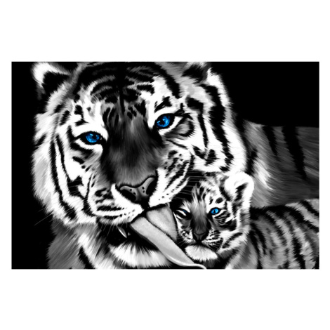 ArtB2B Tapety - Tygr a tygřice Rozměr: 268x240 cm, Materiál: Vliesová tapeta