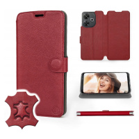 Pouzdro Mobiwear pro Xiaomi Redmi 13 Dark Red Leathe