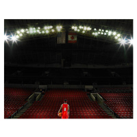 Umělecká fotografie Basketball player standing on court holding, Ryan McVay, (40 x 30 cm)