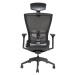 Kancelářská židle na kolečkách Office More MERENS SP – s područkami a opěrkou hlavy Černá BI 201