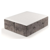 Hnědá boxspring postel s úložným prostorem 140x200 cm Yoko – Maison de Rêve