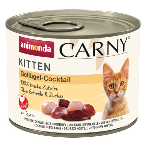 Animonda Carny Kitten 24 x 200 g - Drůbeží koktejl