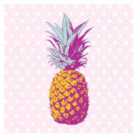 Ilustrace Vector hand drawn pineapple with dotted, Olga Nefedova, 40 × 40 cm